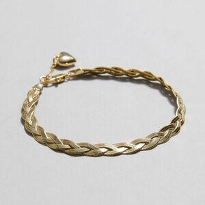 Heart Charm Braided Bracelet